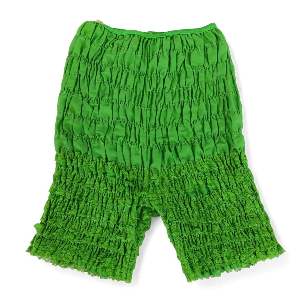 Vtg Malco Modes GREEN LACE BLOOMERS Pettipants Panties Square Dancing sz M